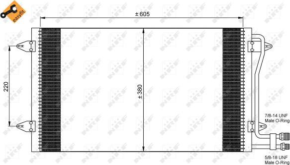 NRF 35656 - Condenser, air conditioning parts5.com