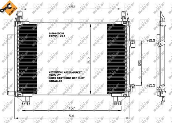 NRF 35653 - Кондензатор, климатизация parts5.com