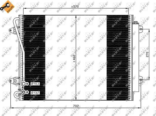 NRF 35613 - Condenser, air conditioning parts5.com