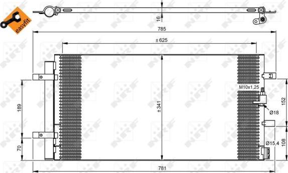 NRF 350046 - Kondansatör, klima sistemi parts5.com