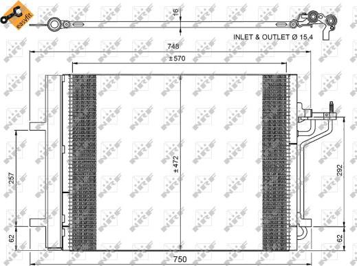 NRF 350052 - Condensador, aire acondicionado parts5.com