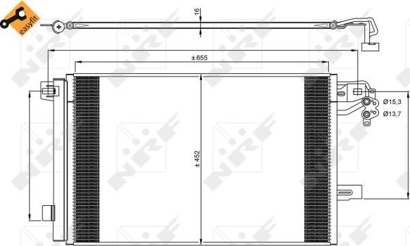 NRF 350064 - Condensador, aire acondicionado parts5.com