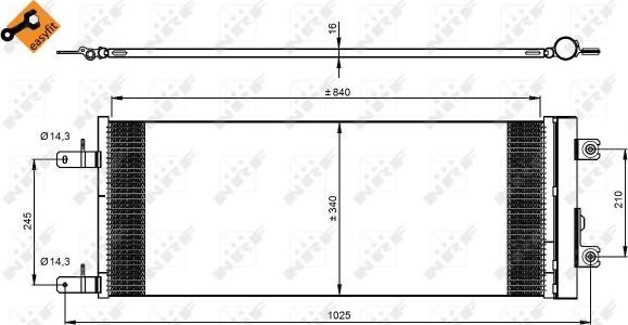 NRF 350085 - Condensator, climatizare parts5.com