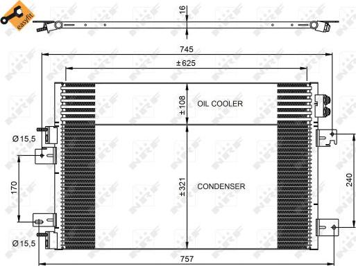 NRF 350031 - Condenser, air conditioning parts5.com