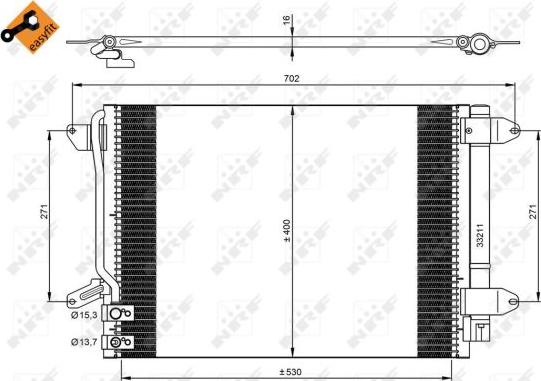 NRF 350028 - Condensador, aire acondicionado parts5.com