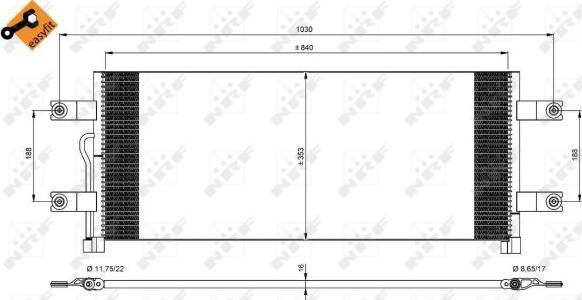 NRF 350075 - Kondenzator, klima-uređaj parts5.com