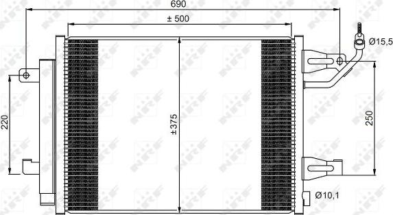 NRF 350073 - Condensador, aire acondicionado parts5.com