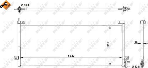 NRF 350390 - Кондензатор, климатизация parts5.com