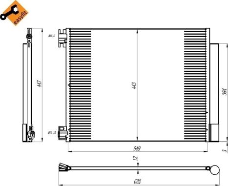 NRF 350393 - Кондензатор, климатизация parts5.com