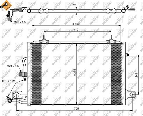 NRF 35031 - Condensador, aire acondicionado parts5.com