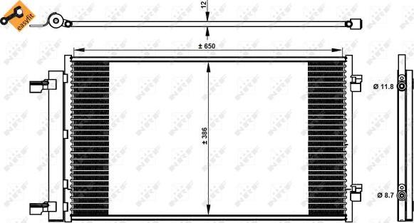 NRF 350339 - Condensador, aire acondicionado parts5.com