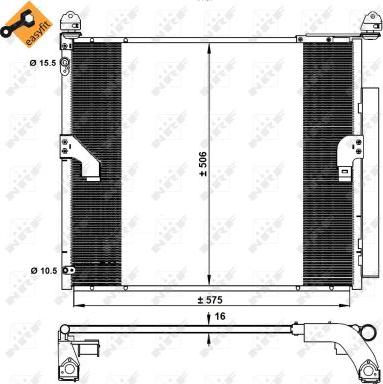 NRF 350335 - Kondenzátor, klíma parts5.com