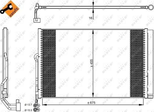 NRF 350324 - Condensador, aire acondicionado parts5.com