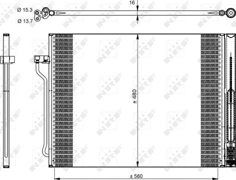 NRF 350325 - Condensador, aire acondicionado parts5.com