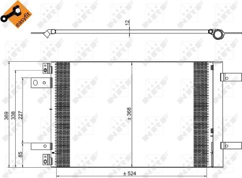 NRF 350323 - Kondenzator, klima-uređaj parts5.com