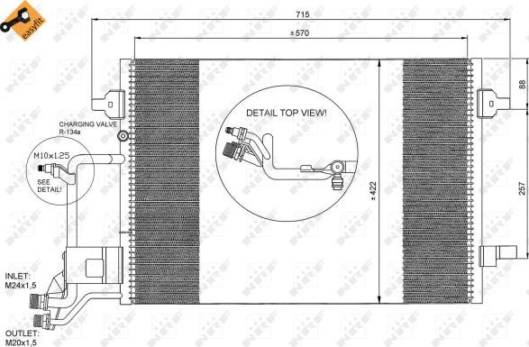 NRF 35199 - Condensador, aire acondicionado parts5.com