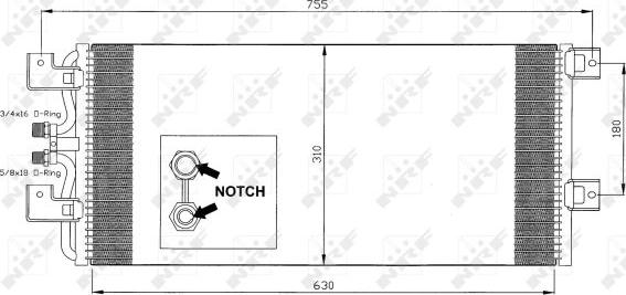 NRF 35140 - Condenser, air conditioning parts5.com