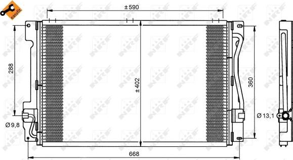 NRF 35151 - Condenser, air conditioning parts5.com