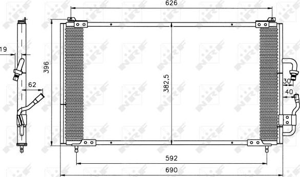 NRF 35153 - Condensador, aire acondicionado parts5.com