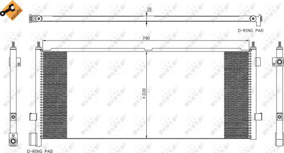 NRF 35891 - Condensator, climatizare parts5.com