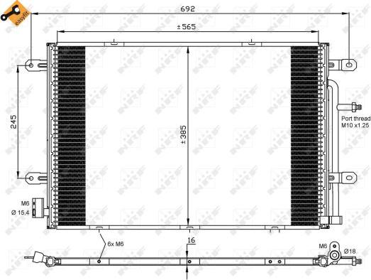 NRF 35841 - Condensador, aire acondicionado parts5.com