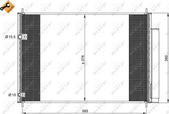 NRF 35839 - Kondansatör, klima sistemi parts5.com