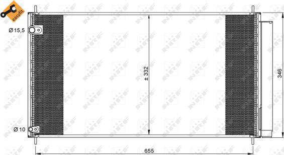 NRF 35838 - Kondenzator, klima-uređaj parts5.com