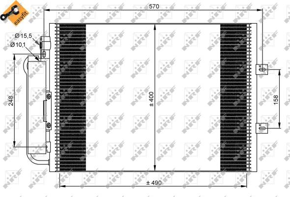 NRF 35879 - Kondenzator, klimatska naprava parts5.com