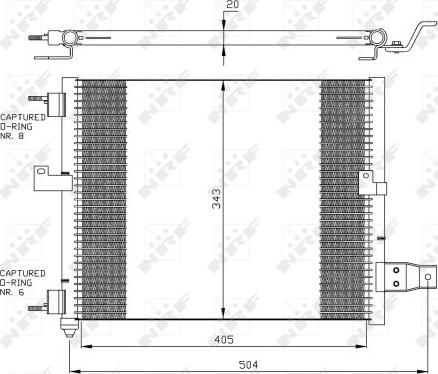 NRF  35360 - Condensador, aire acondicionado parts5.com