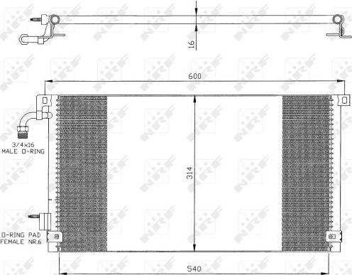 NRF 35328 - Condensador, aire acondicionado parts5.com