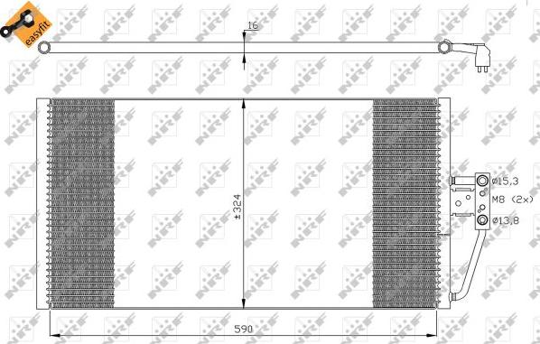 NRF 35295 - Condenser, air conditioning parts5.com