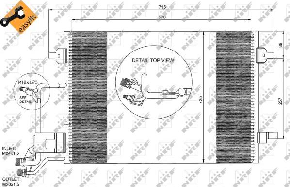 NRF 35291 - Kondansatör, klima sistemi parts5.com