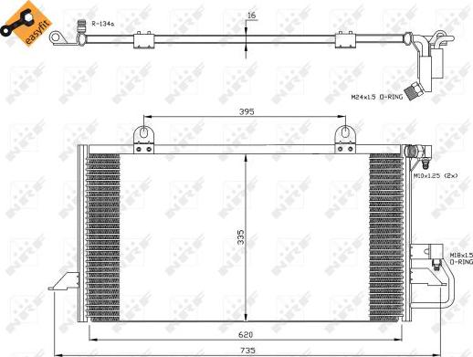 NRF 35247 - Condensador, aire acondicionado parts5.com