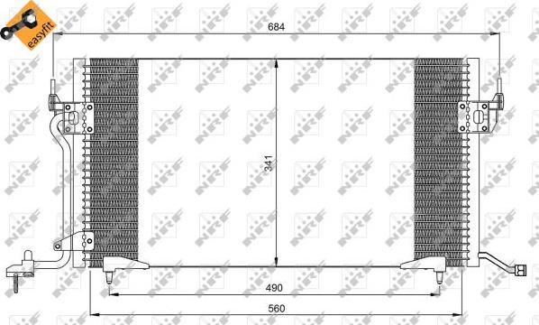 NRF 35260 - Kondenzator, klima-uređaj parts5.com