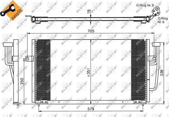 NRF 35234 - Condensator, climatizare parts5.com