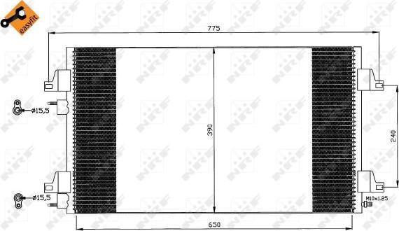 NRF 35760 - Kondenzátor, klíma parts5.com