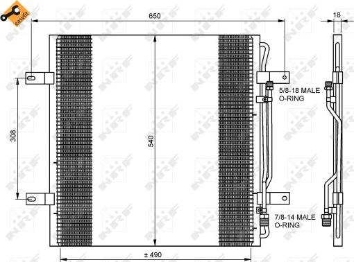 NRF 35781 - Kondenzátor, klíma parts5.com