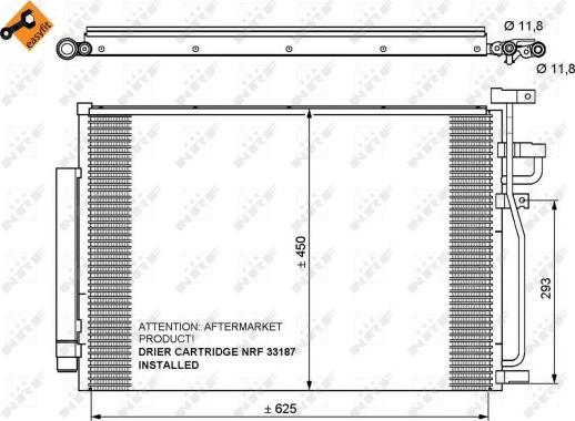 NRF  35775 - Condensador, aire acondicionado parts5.com