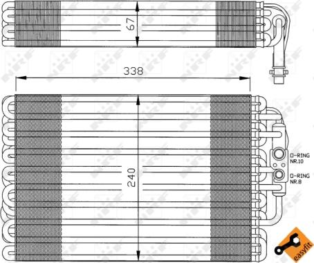 NRF 36034 - Výparník, klimatizace parts5.com