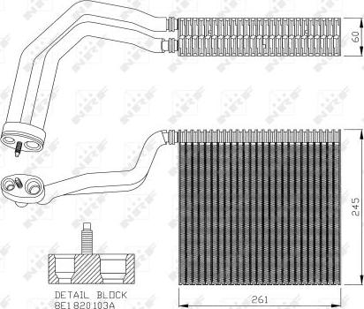 NRF 36138 - Isparivač, klima-uređaj parts5.com