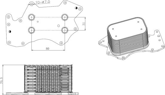 NRF 31816 - Radiador de aceite, aceite motor parts5.com