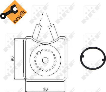 NRF 31305 - Radiador de aceite, aceite motor parts5.com