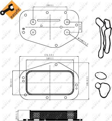 NRF 31314 - Chladič motorového oleja parts5.com