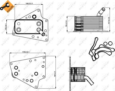 NRF 31258 - Radiator ulei, ulei motor parts5.com