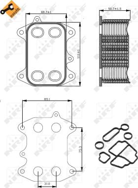 NRF 31263 - Uljni hladnjak, ulje za motor parts5.com