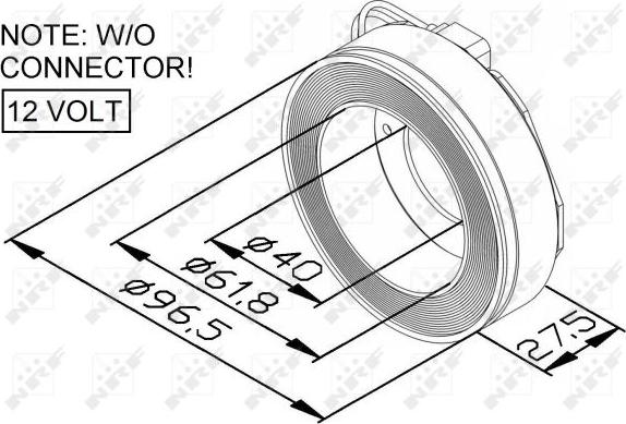 NRF 38447 - Kalem, (elektro)magnetna spojnica-kompresor parts5.com