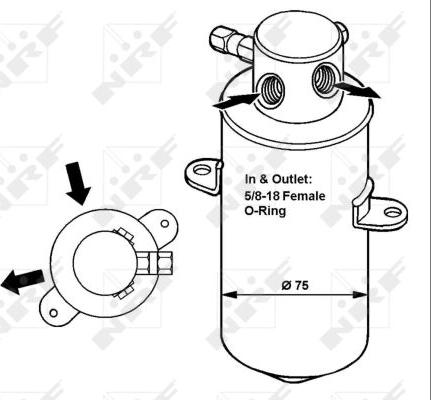 NRF 33165 - Filtro deshidratante, aire acondicionado parts5.com