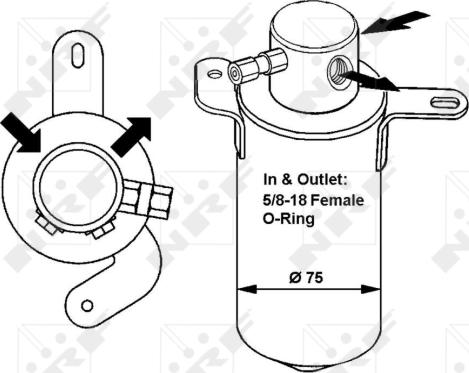 NRF 33166 - Filtre déshydratant, climatisation parts5.com