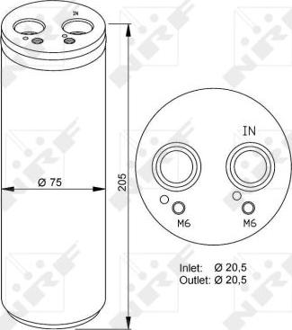 NRF 33205 - Filtro deshidratante, aire acondicionado parts5.com