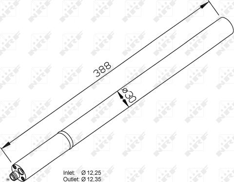 NRF 33213 - Filtro deshidratante, aire acondicionado parts5.com